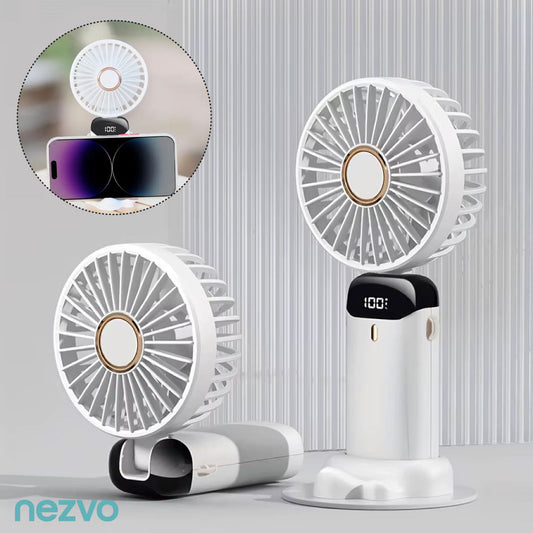 Mini Ventilateur LED Portatif avec 5 Vitesses