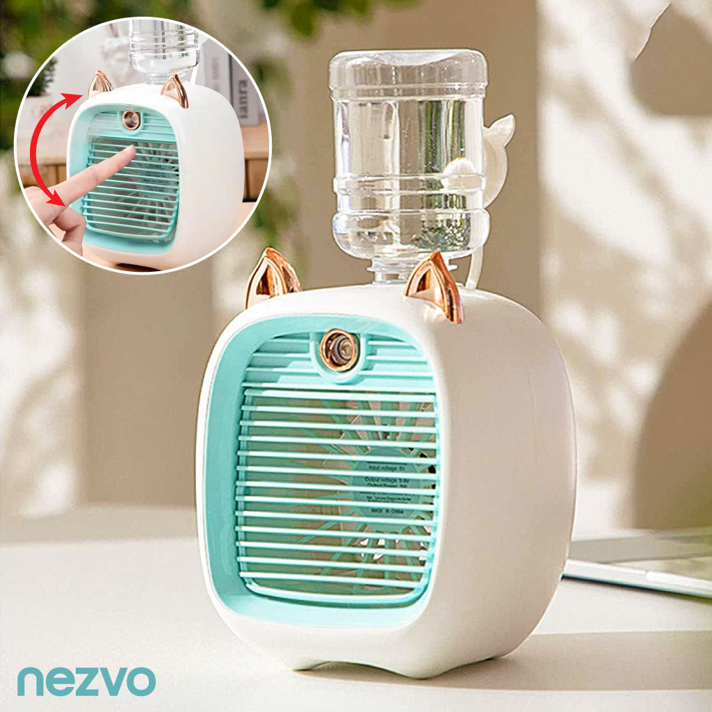 Humidificateur Ventilateur Design Chat – Rafraîchis-toi avec Style