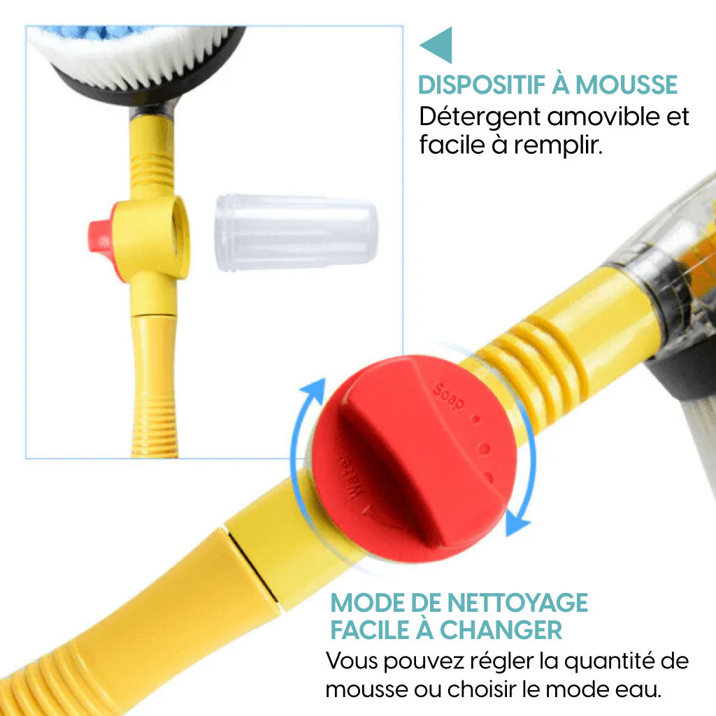 Kit de Brosse de Lavage Rotatif 360°