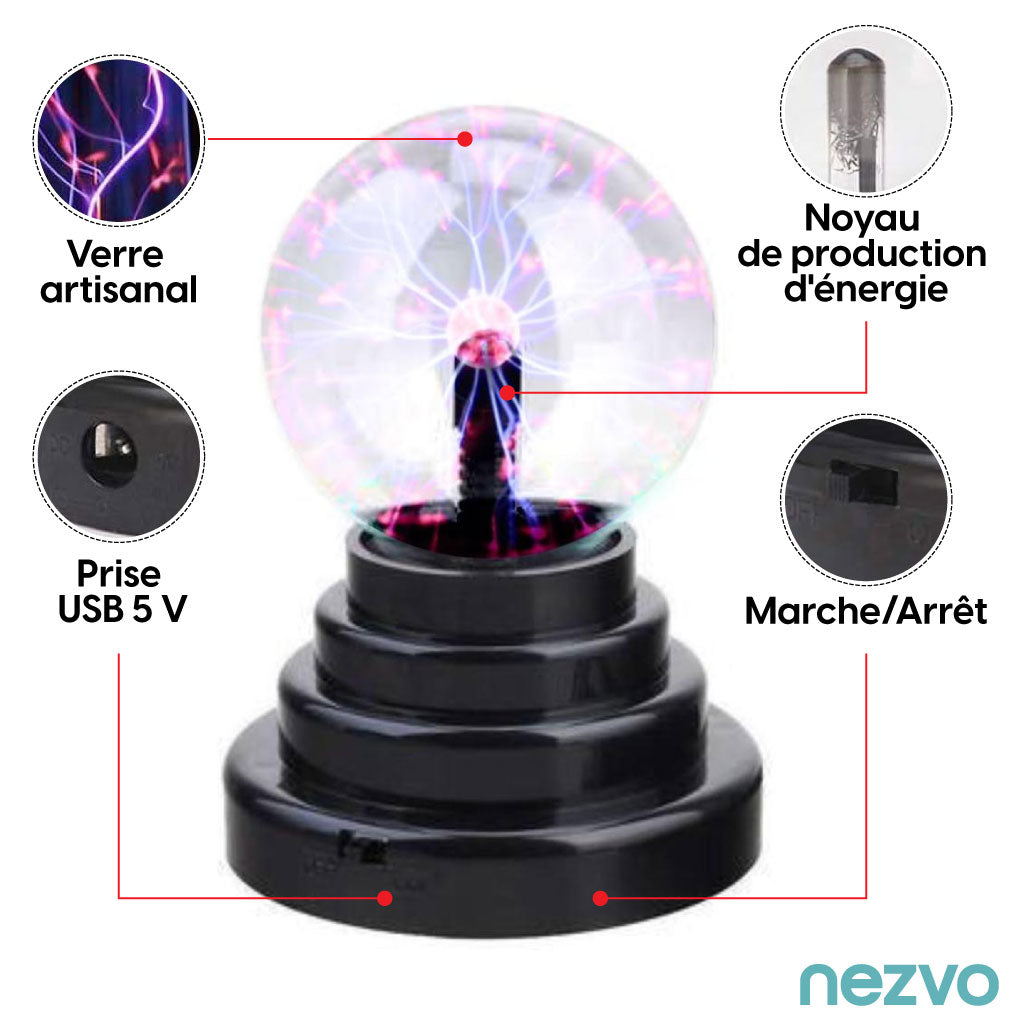 Lumière de Boule de Plasma de Cristal Magique