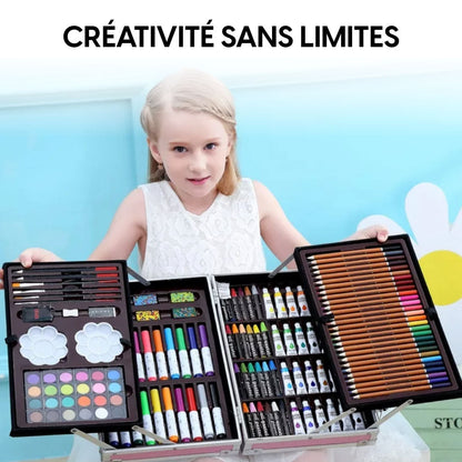 Mallette De Dessin 145 Pièces – Le Kit Créatif Complet Pour Petits Artistes !